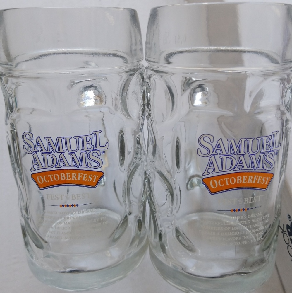 Samuel Adam's Octoberfest glass mugs lot of 2